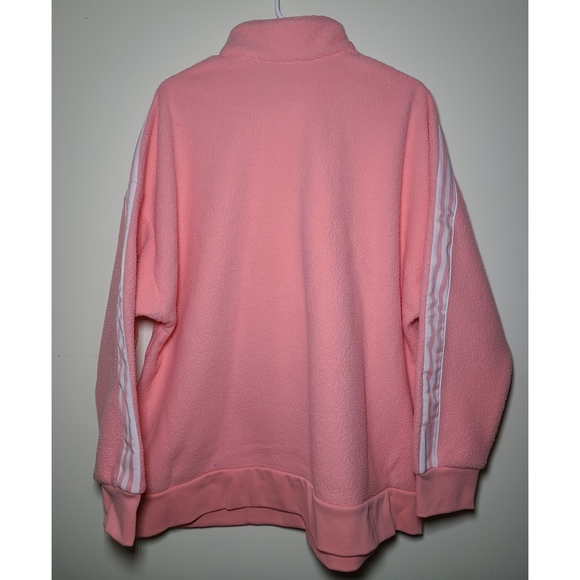 🔴SOLD🔴|Adidas Sherpa Fleece Pink 1/4 Zip Hearts - Picture 6 of 9